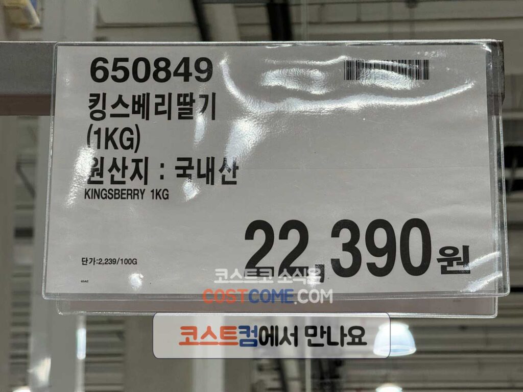 코스트코 킹스베리 딸기 1kg 가격